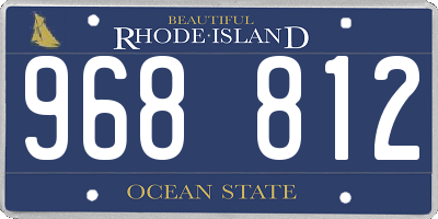 RI license plate 968812