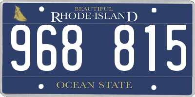 RI license plate 968815