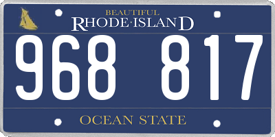 RI license plate 968817