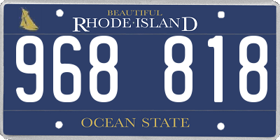 RI license plate 968818