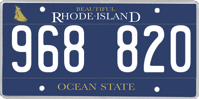 RI license plate 968820