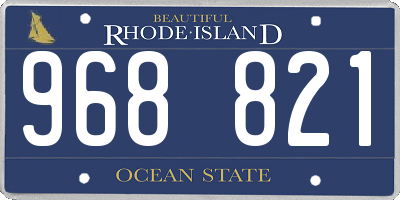 RI license plate 968821