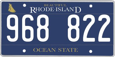 RI license plate 968822