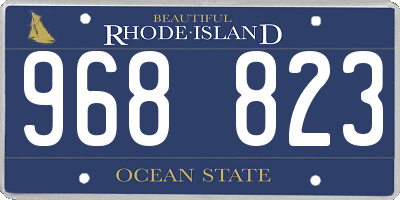 RI license plate 968823