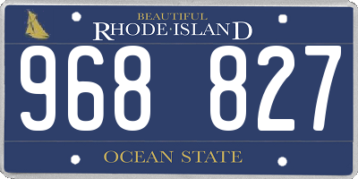 RI license plate 968827