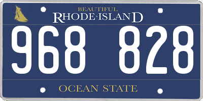 RI license plate 968828