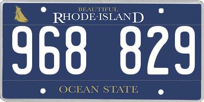 RI license plate 968829