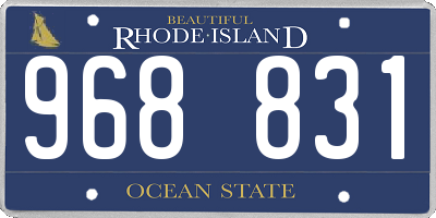RI license plate 968831