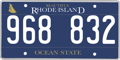 RI license plate 968832