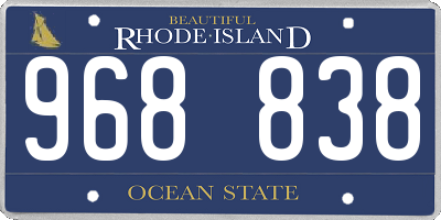 RI license plate 968838