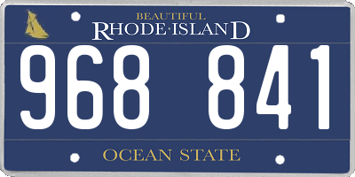 RI license plate 968841