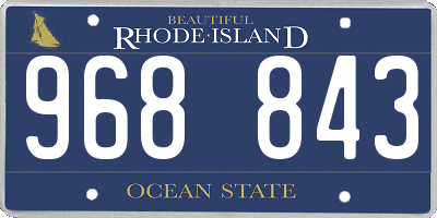 RI license plate 968843