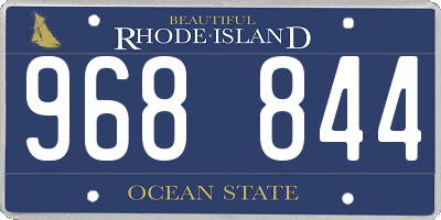 RI license plate 968844