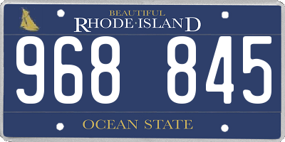 RI license plate 968845