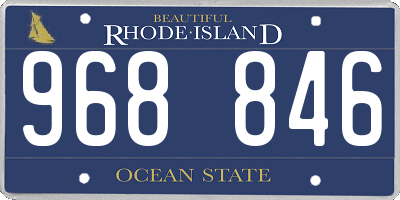 RI license plate 968846