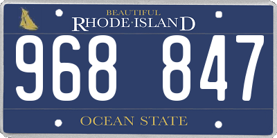 RI license plate 968847