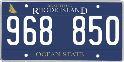 RI license plate 968850