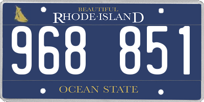 RI license plate 968851