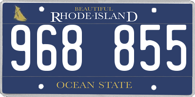 RI license plate 968855