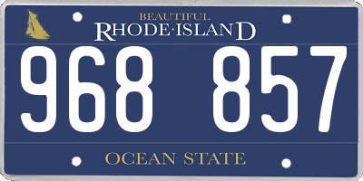 RI license plate 968857