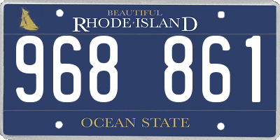 RI license plate 968861