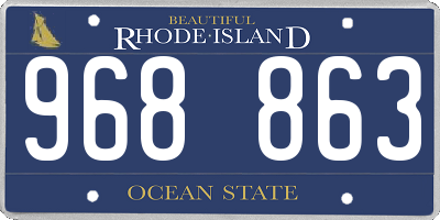 RI license plate 968863