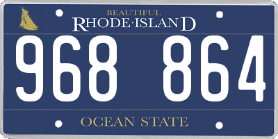 RI license plate 968864