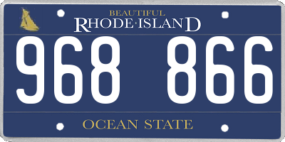 RI license plate 968866