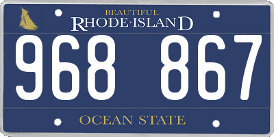 RI license plate 968867