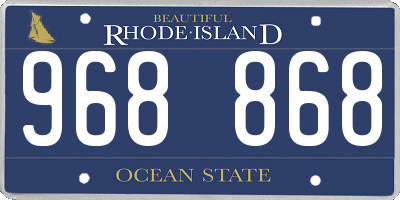 RI license plate 968868