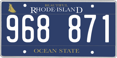 RI license plate 968871