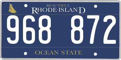 RI license plate 968872