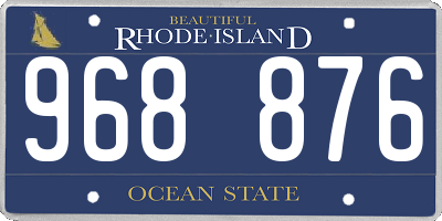 RI license plate 968876