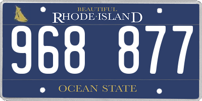RI license plate 968877