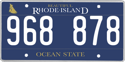 RI license plate 968878