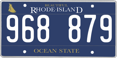 RI license plate 968879
