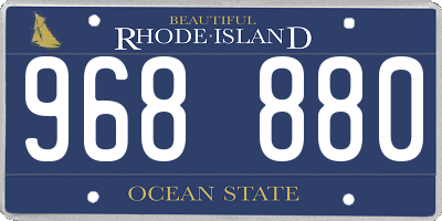 RI license plate 968880