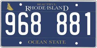 RI license plate 968881