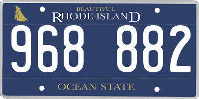 RI license plate 968882