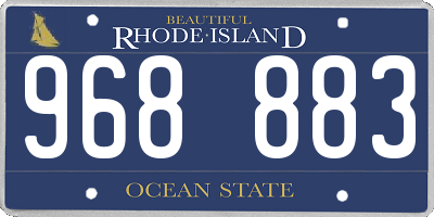 RI license plate 968883