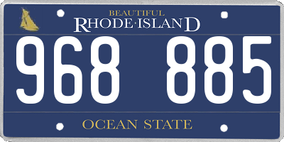 RI license plate 968885