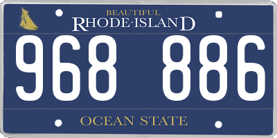 RI license plate 968886