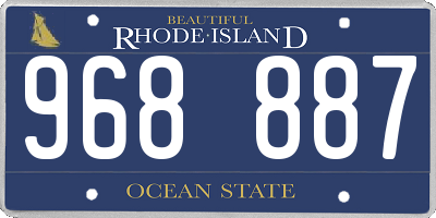 RI license plate 968887