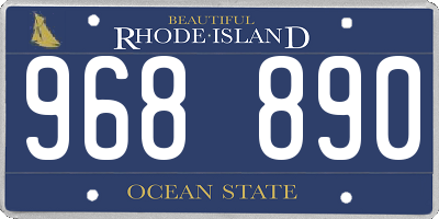RI license plate 968890