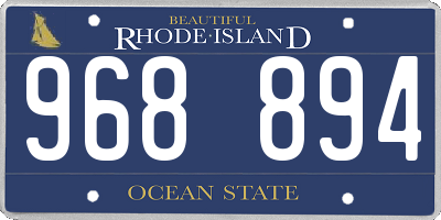RI license plate 968894