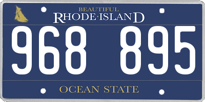 RI license plate 968895