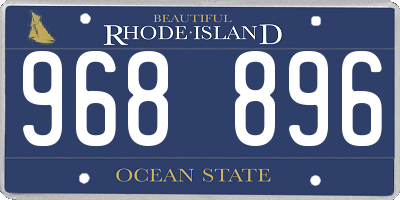 RI license plate 968896
