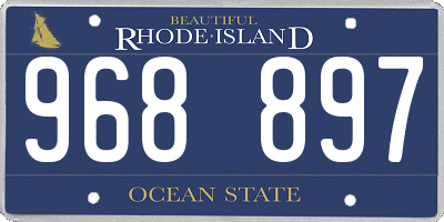 RI license plate 968897