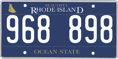 RI license plate 968898