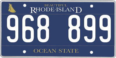 RI license plate 968899